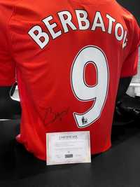 Tricou Semnat Berbatov Manchester United COA Certificat Autenticitate
