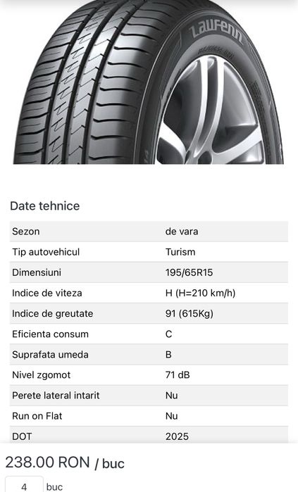 Anvelope 195/65/15 Vara ‘22