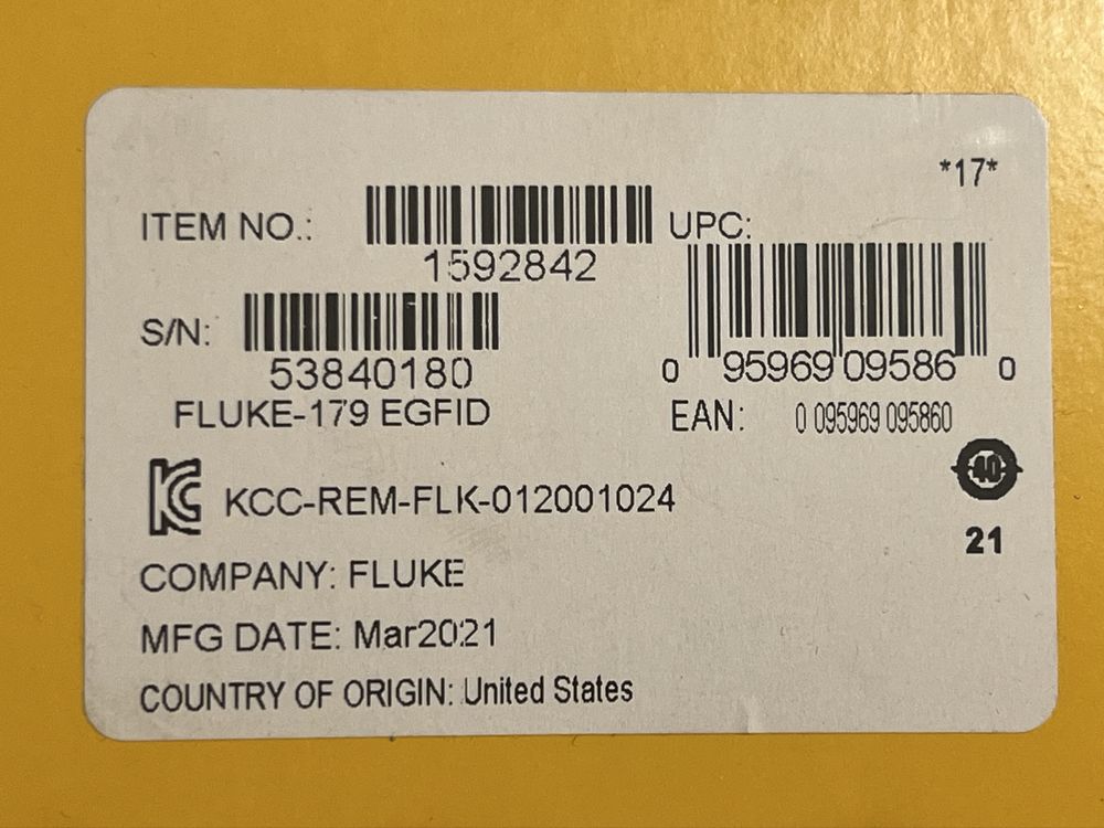FLUKE 179 / True-rms Multimeter with backlight and temperature