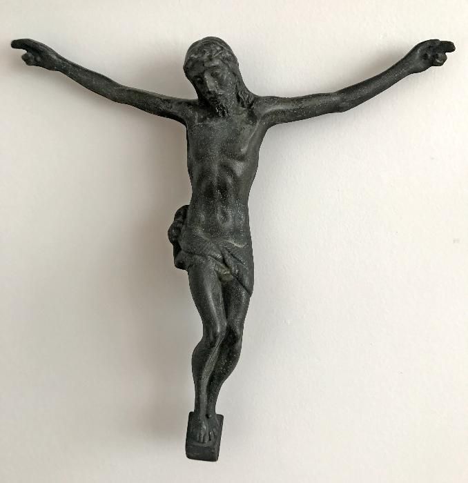 Crucifix Bosisio 1911 bronz vechi metalic antic