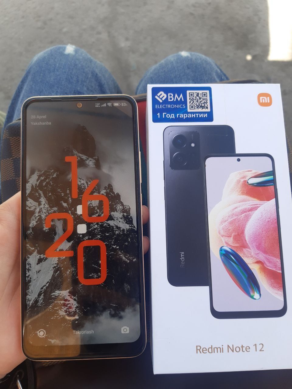 Redmi note 12 holati ideal pamit 6/128 karopka dakumet bor