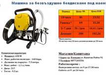 Машина за безвъздушно боядисване 1,1л/минл под наем