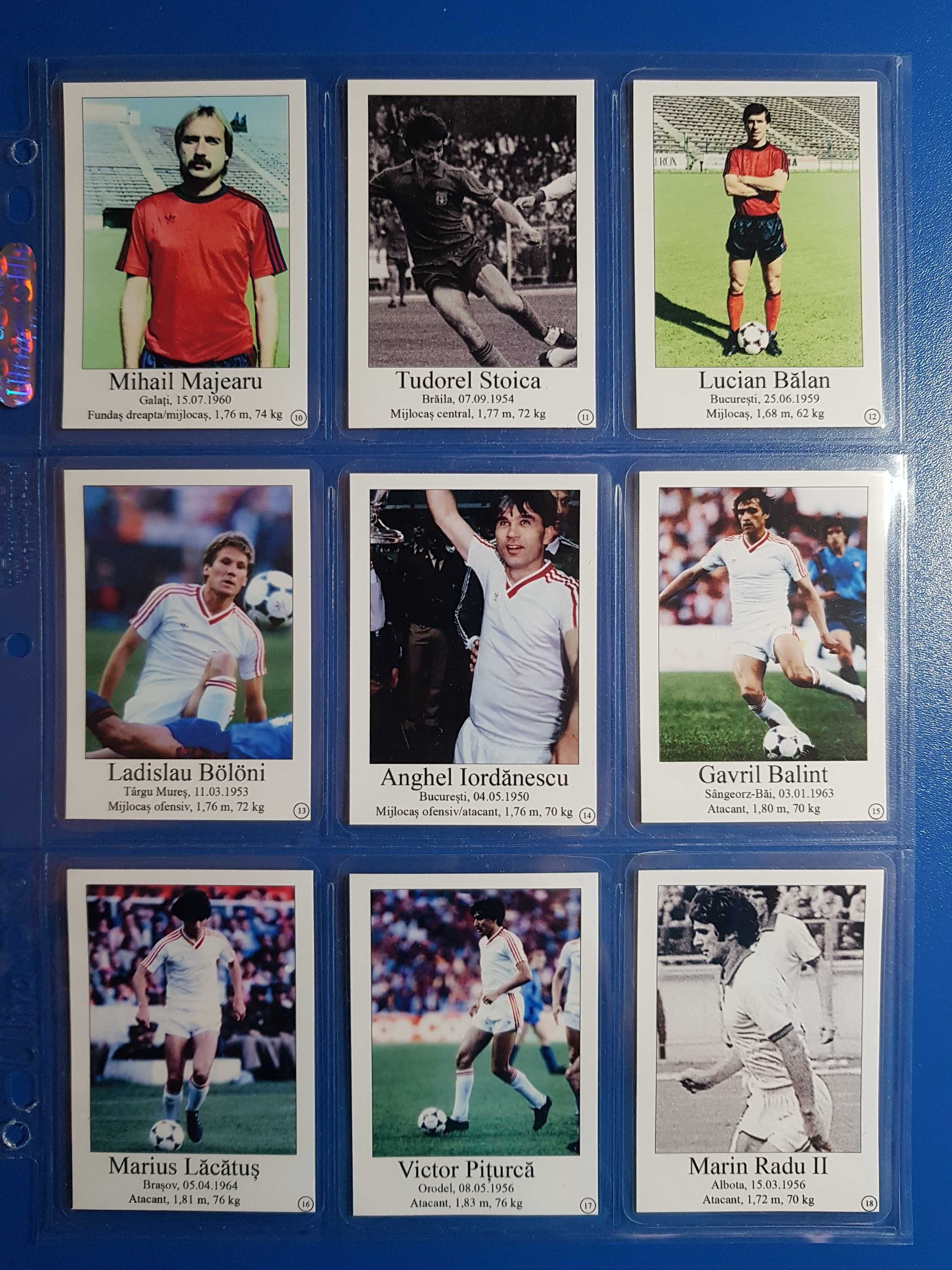 Set complet 27 cartonase laminate Steaua Bucuresti 1986