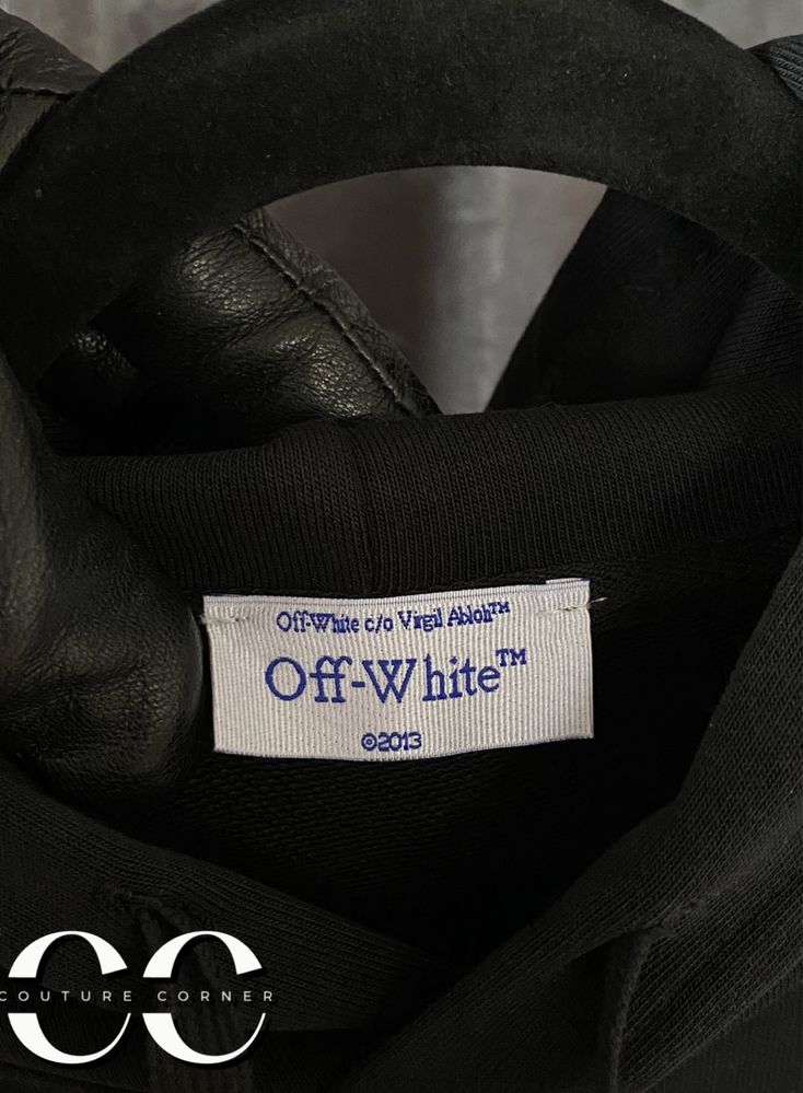 Hoodie OFF-White • Calitate TOP • Caravaggio Diagonal Stripe • Cod QR