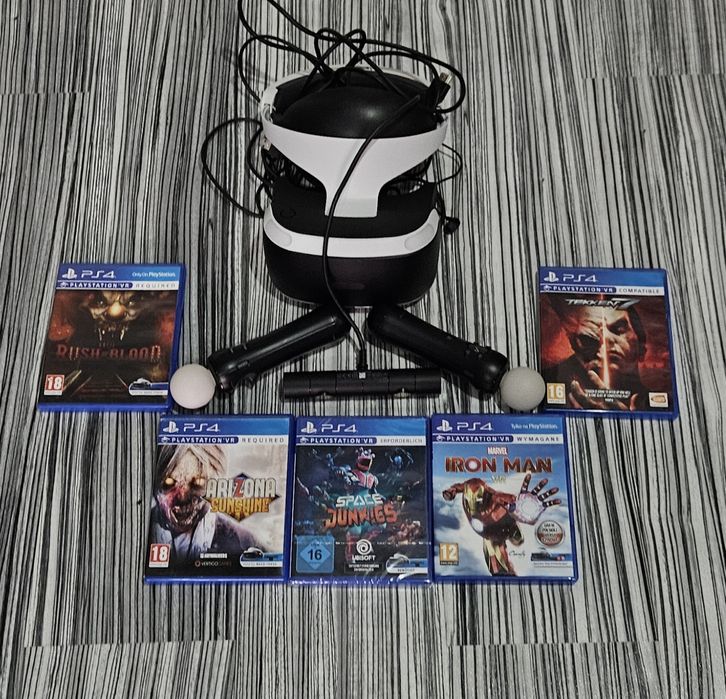 Pachet playstation ps 4 vr+5 jocuri