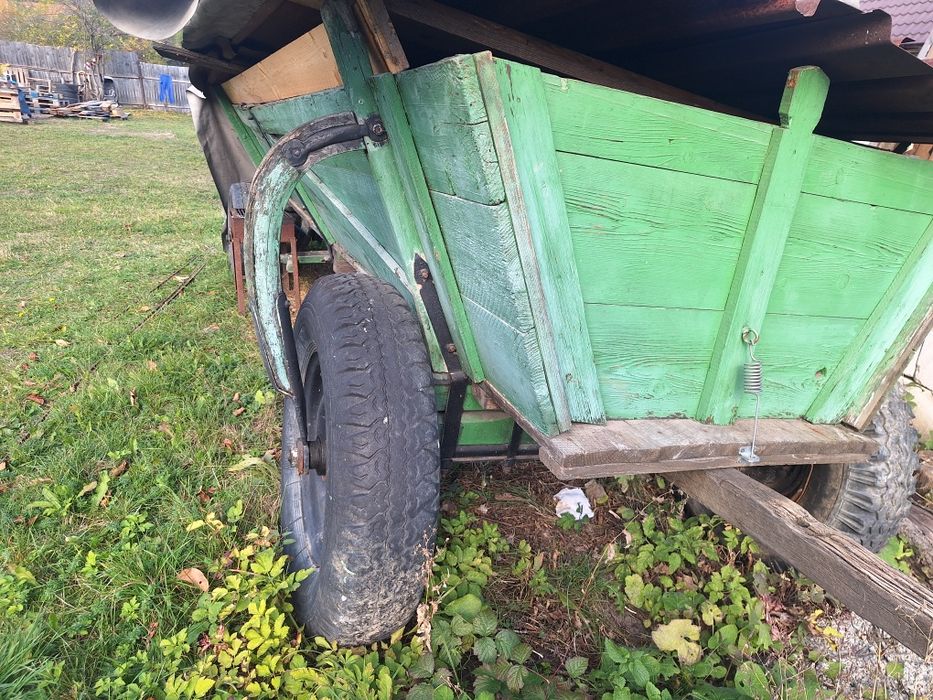 Căruță de cai si doua hamuri