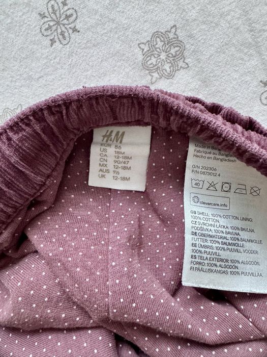 Pantaloni dublati HM, fetita, 86