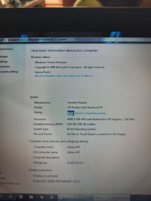 Laptop HP Pavilion dm1