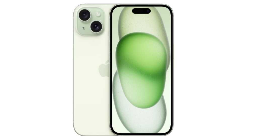 Смартфон Apple iPhone 15, 128GB, 5G, Green, НОВ