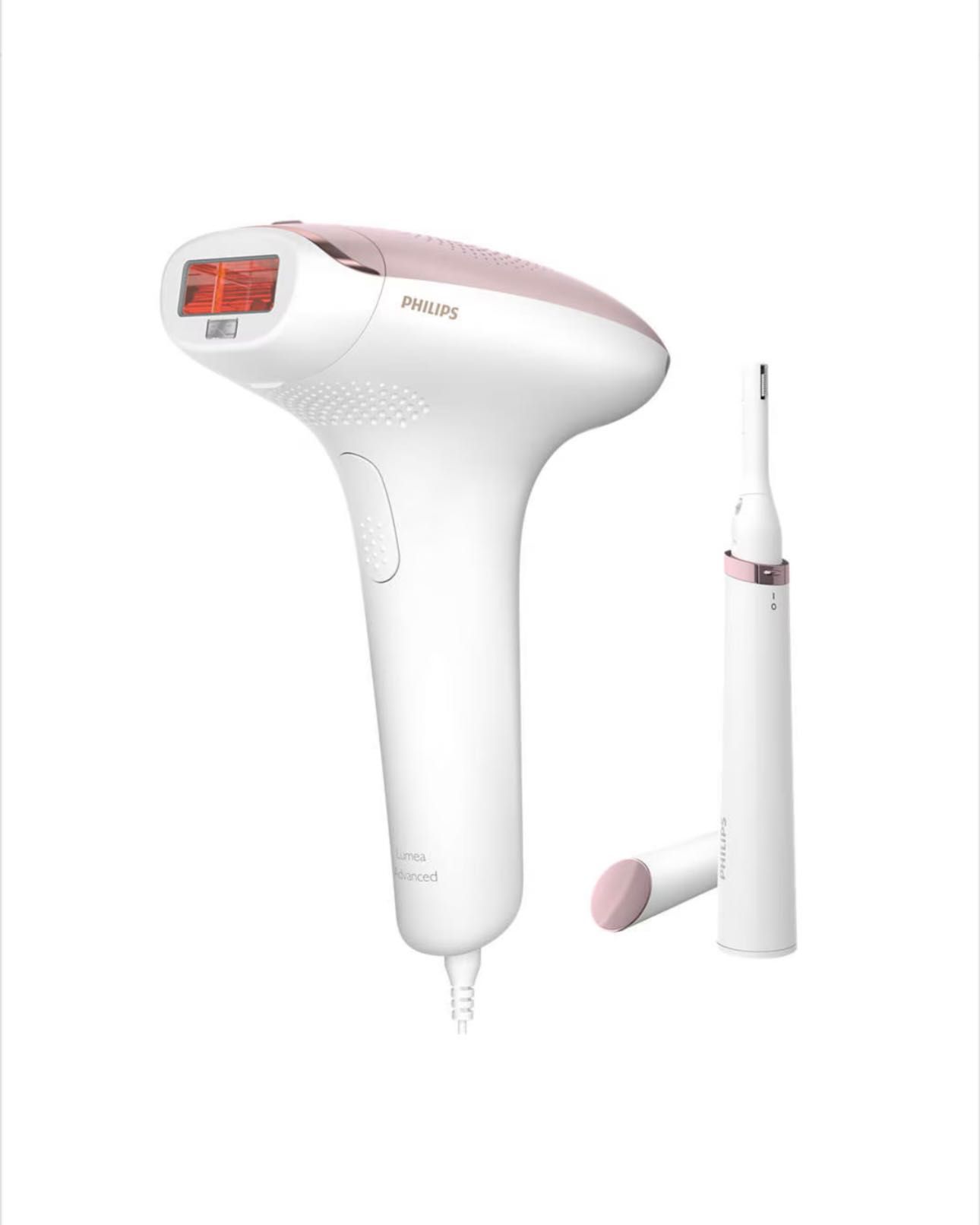 Фотоепилатор IPL Philips Lumea Advanced BRI920/00, + тример, Бял/Розов