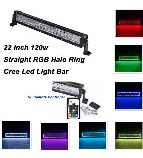 Led bar auto cu telecomanda 82 cm, functii flash, blitz, angel eye