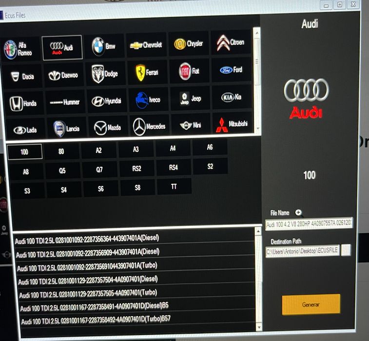 EcuFiles file originale auto ecu