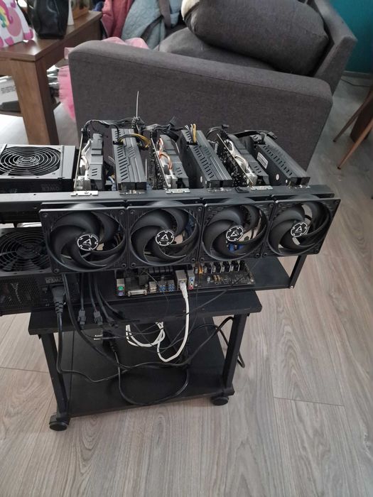 Mining Rig 6x AMD RX 580 8GB – Funcțional, gata de utilizare