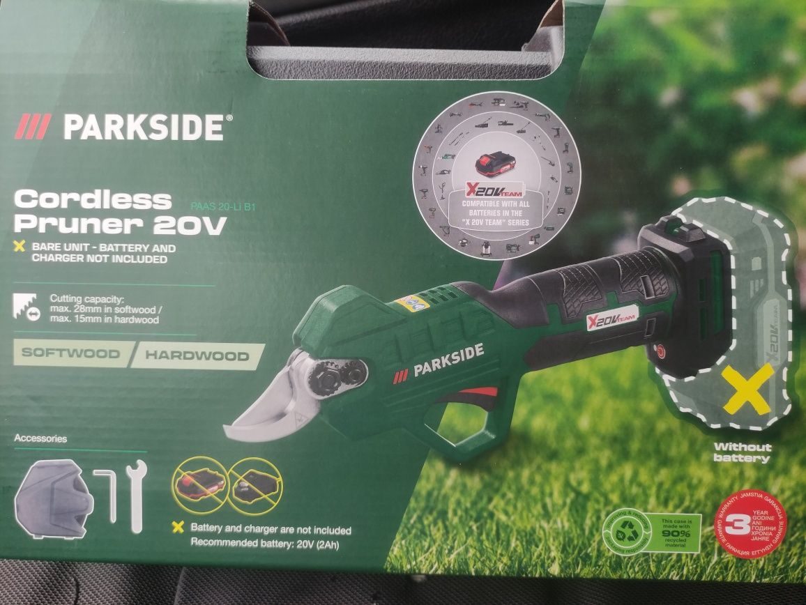 Parkside Foarfeca electrica pentru crengi pomi  vie pe acumulator 20 V