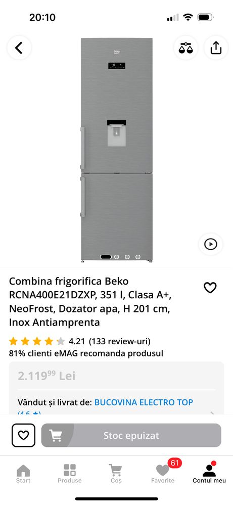 Combina frigorifica Beko