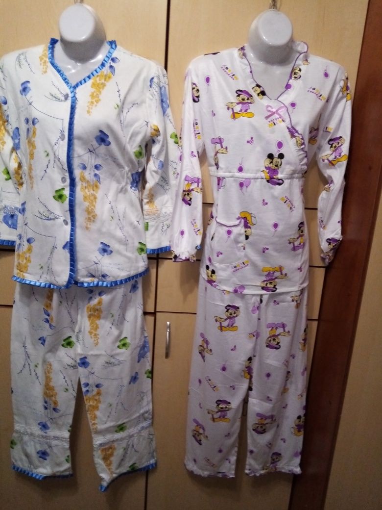 Шёлковые халаты с сорочкой. Пижамы хб