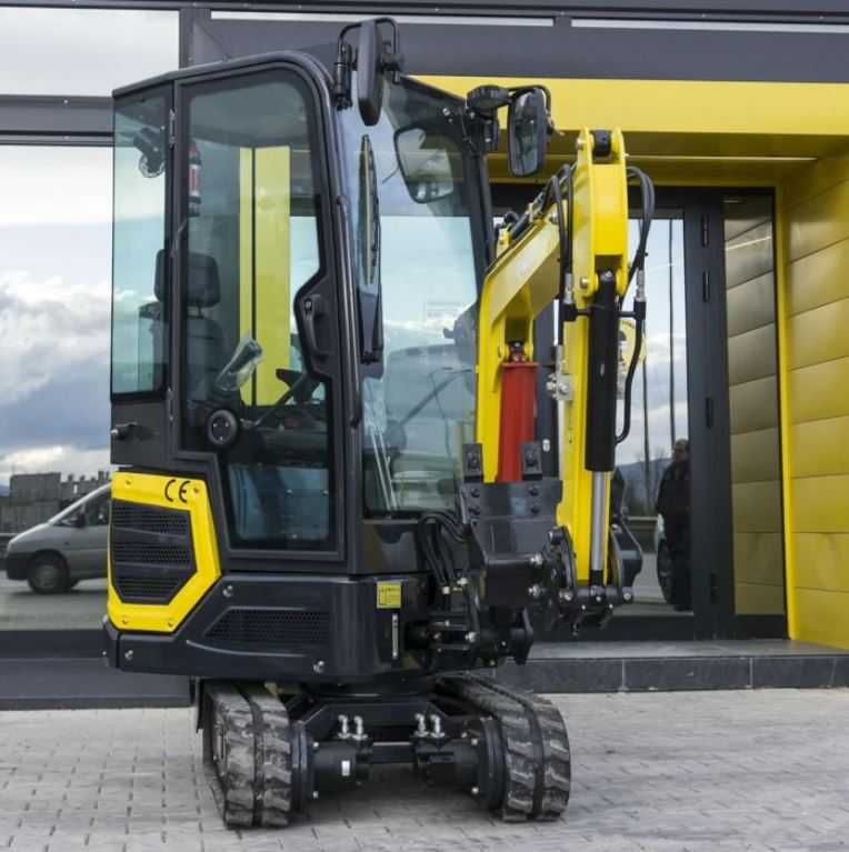 ПРОМО 10% Верижен мини багер с чупеща стрела и кабина CIMEX CHE12RS-SB