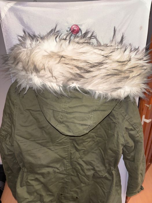 Parka kaki îmblănită
