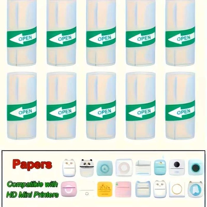 Комплект 20 самозалепващи термо ролки за мини принтери