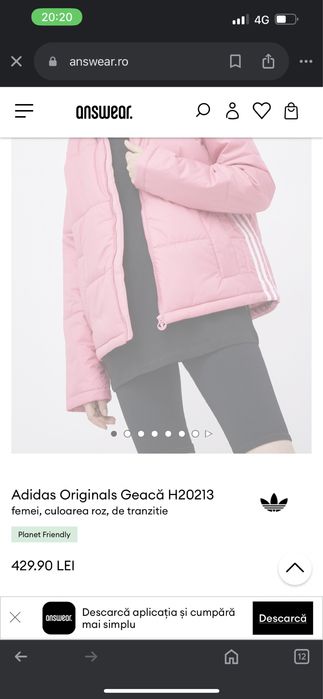 Geaca Adidas Originals damă marimea 42 M/L