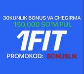 1Fit Promokod ( 150ming so'm pul + Chegirma va bonus )