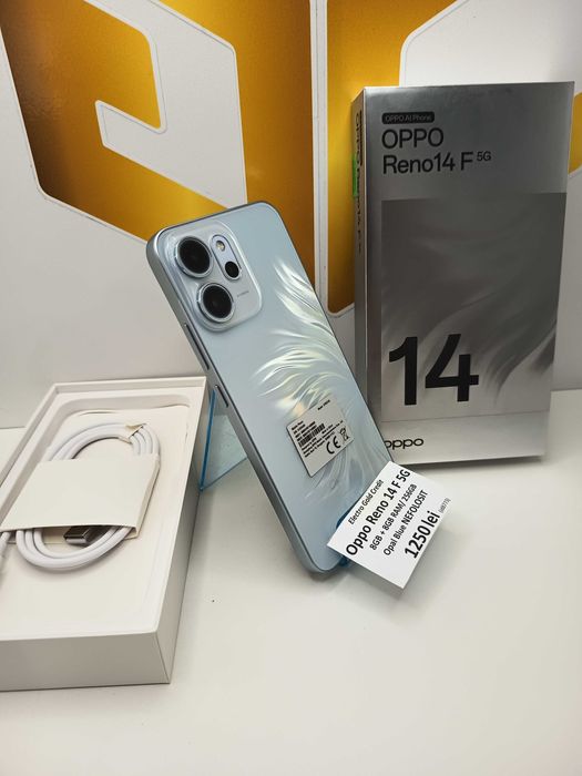 Oppo Reno 14F 5G 8GB + 8GB RAM/256GB/Opal Blue/Produs nefolosit ID8773