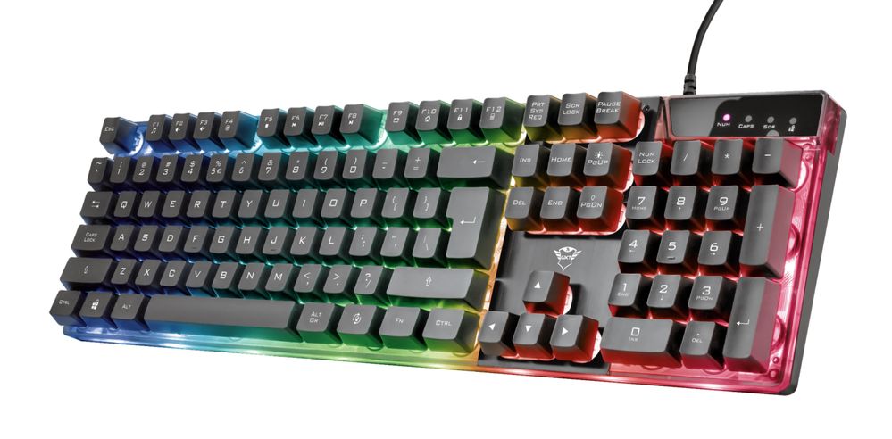 Гейминг клавиатура Trust GTX 835 Azor С ЛЕК ДЕФЕКТ