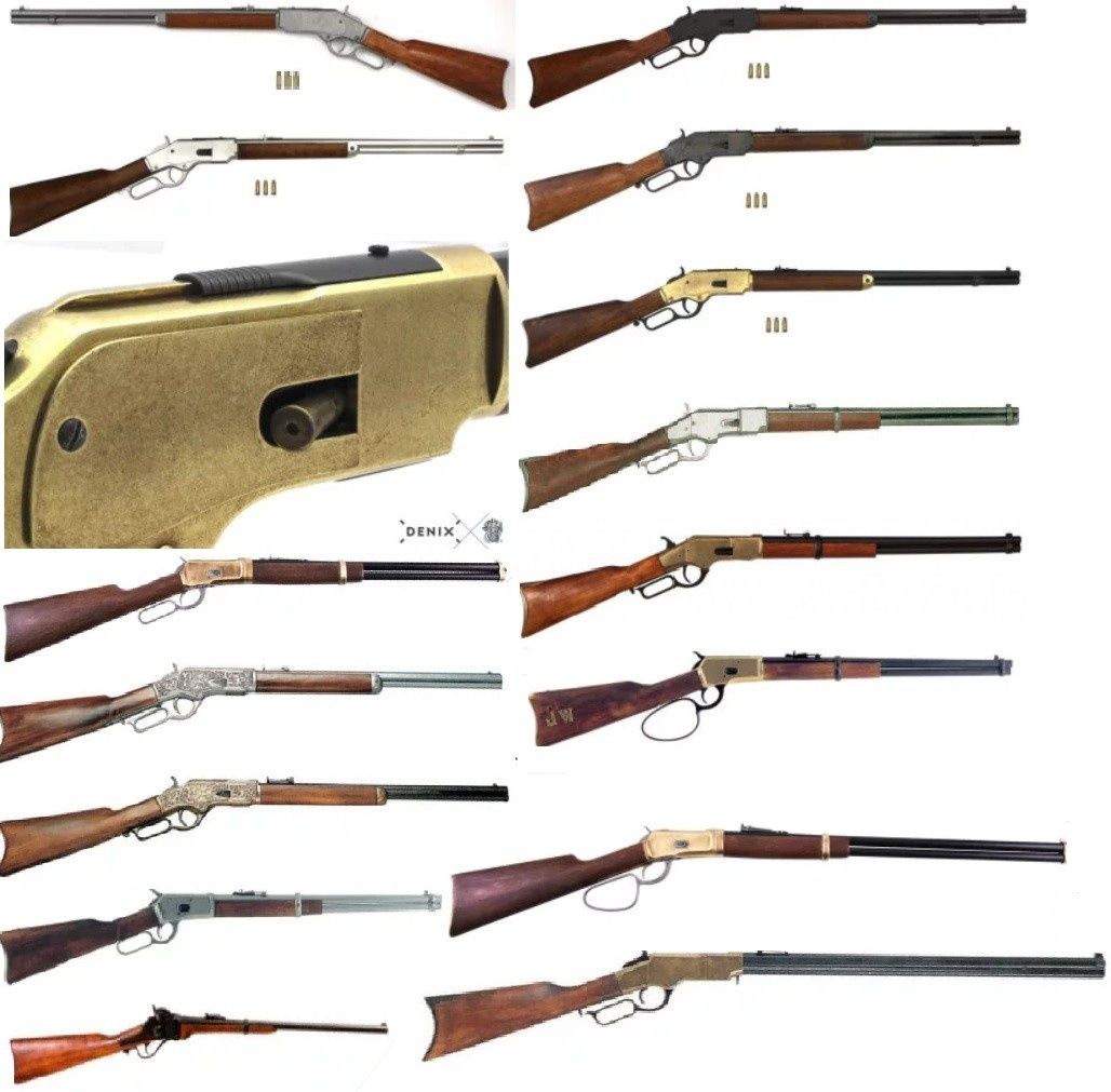 Пушка Winchester USA 1873, карабина, каубой, револвер,