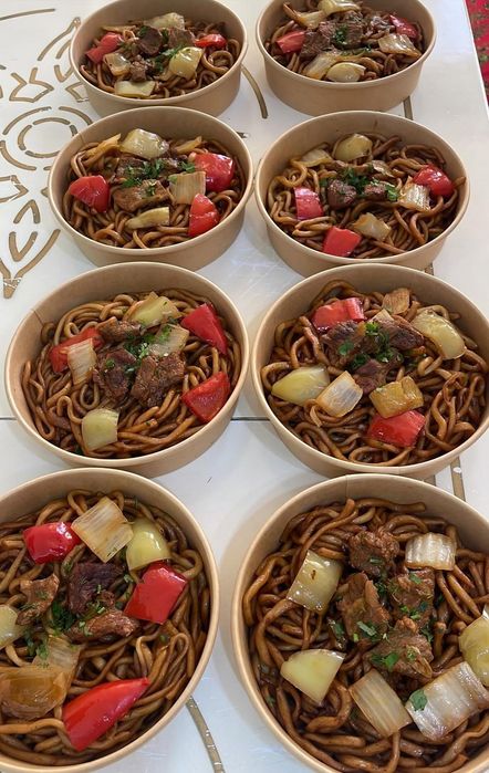 Обеды комплексные, большие порции, халаль, домашние