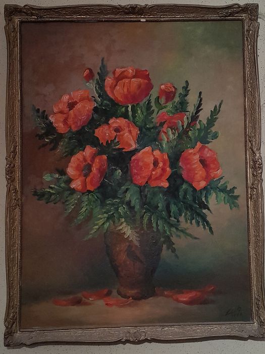 Tablou floral în ulei