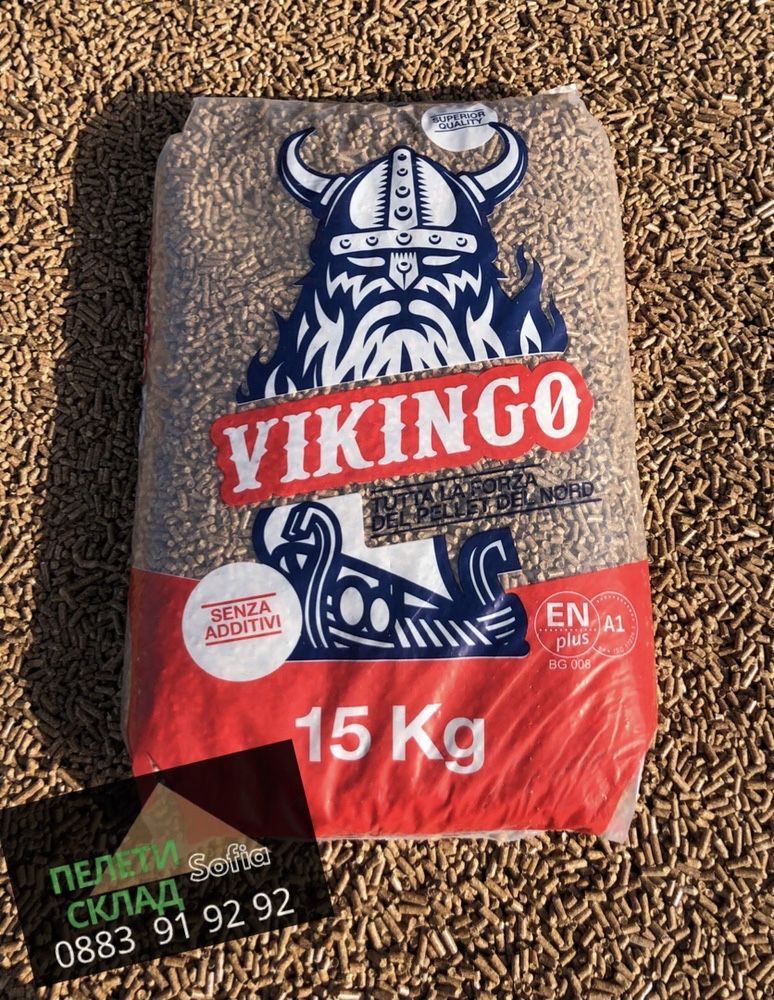 ПЕЛЕТИ "VIKINGO"  100% Бял бор ENPlus A1  качество за износ