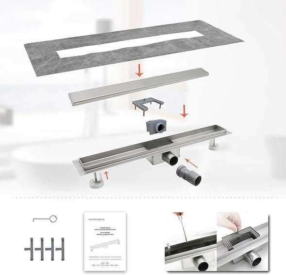 Scurgere de duș liniară SaniteModar 100 cm