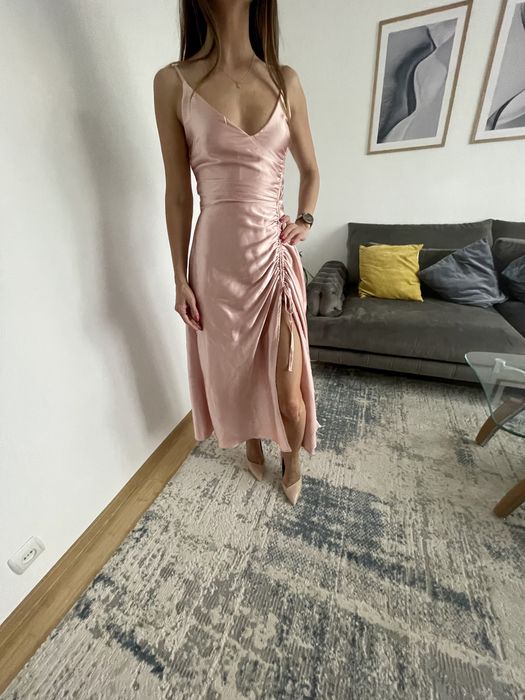 Rochie din satin, BERSHKA, marime S