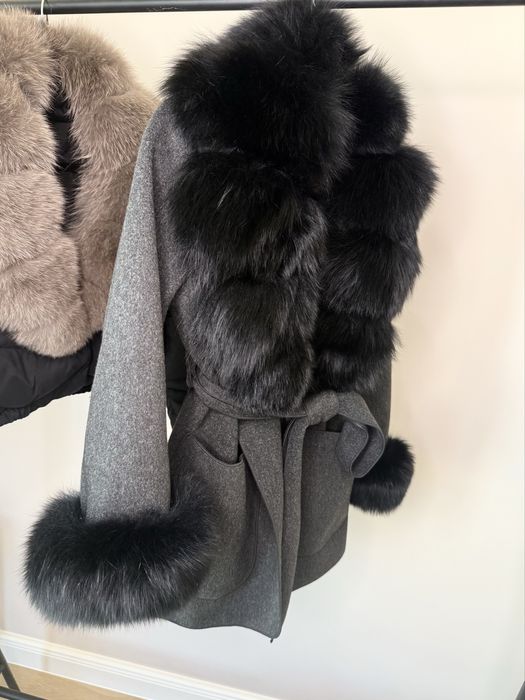 Дамско палто естествен косъм