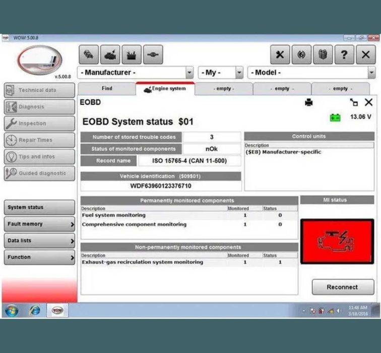 Interfata diagnoza AUTO WOBD2 turisme camioane 12/24v 5.00.8 Bluetooth