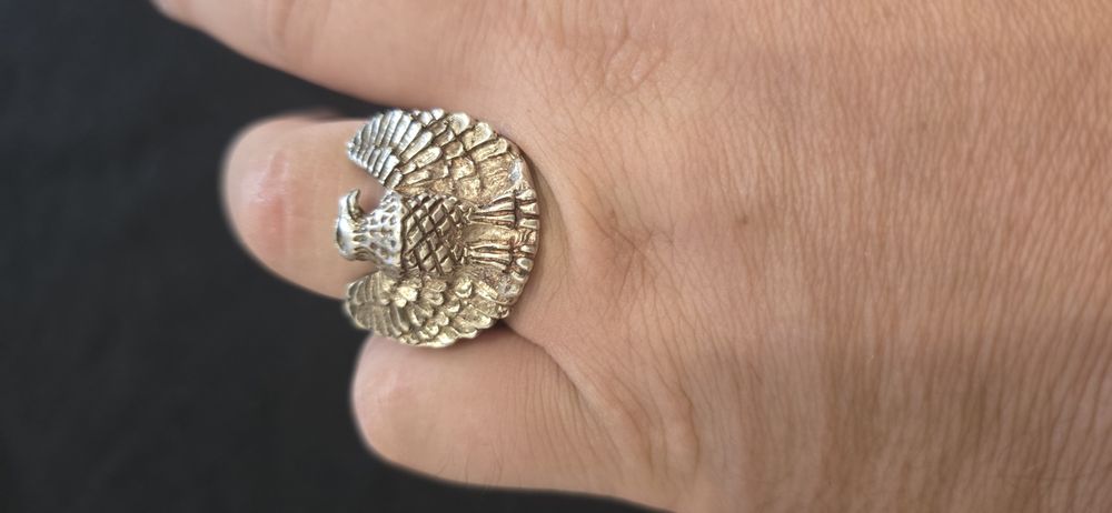 Inel argint masiv vultur