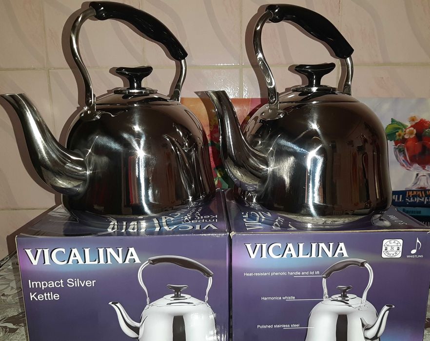 Чайник VICALINA 4литра со свистком. НОВЫЙ. ДОСТАВКА янекс и самовывоз.