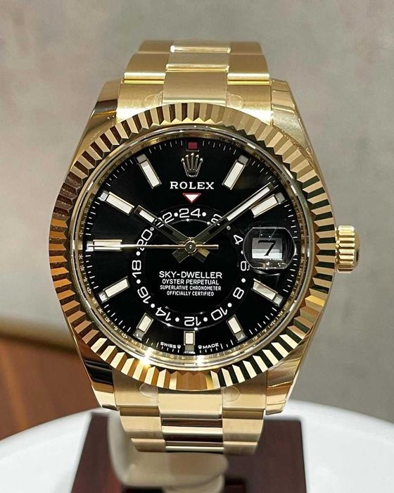 rolex sky-dweller златно/черно