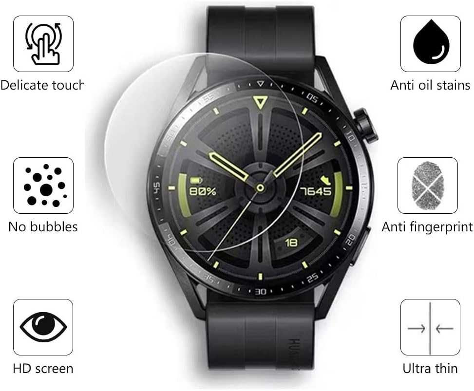 Folie protectie ecran sticla ceas smartwatch Huawei Watch GT 3 46mm