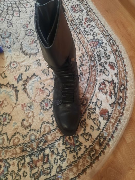 Сапоги зимние кожаные