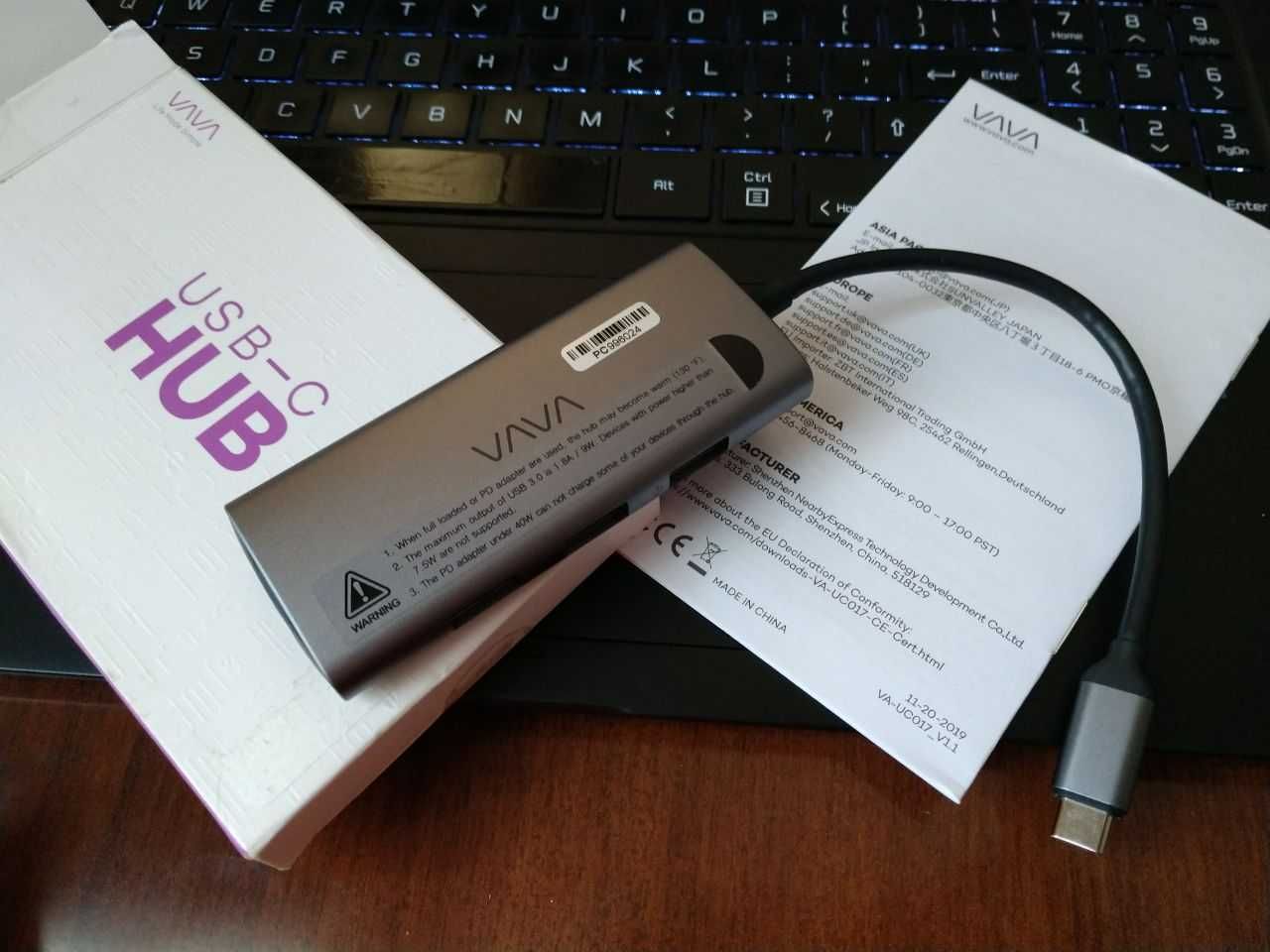 США Новый Юзб Хаб Макбук Концентратор VAVA 7 в 1 USB C Hub 60W PD 4K