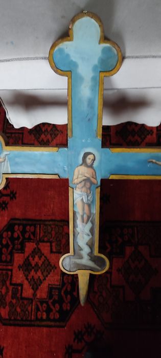 Icoana veche , cruce procesionala secol 19