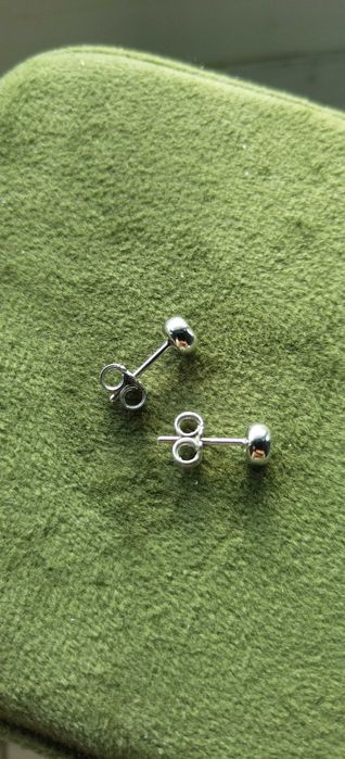 Златен медальон с диамант 14к Златни обеци 14к