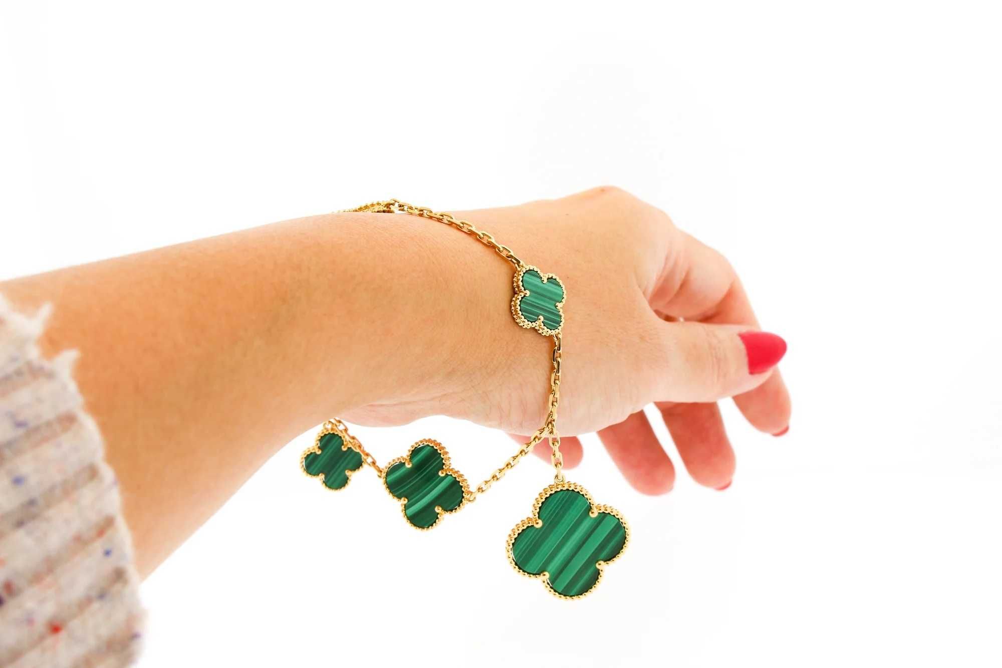 Van Cleef & Arpels VCA 5 Motifs Magic Alhambra Green Дамска Гривна