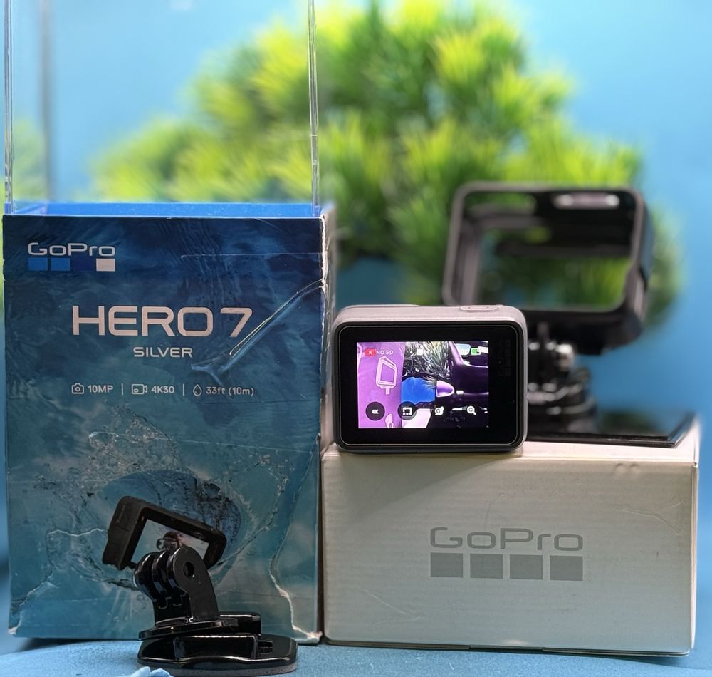 Спортна видео камера GoPro HERO7, 4K, GPS, Silver Edition