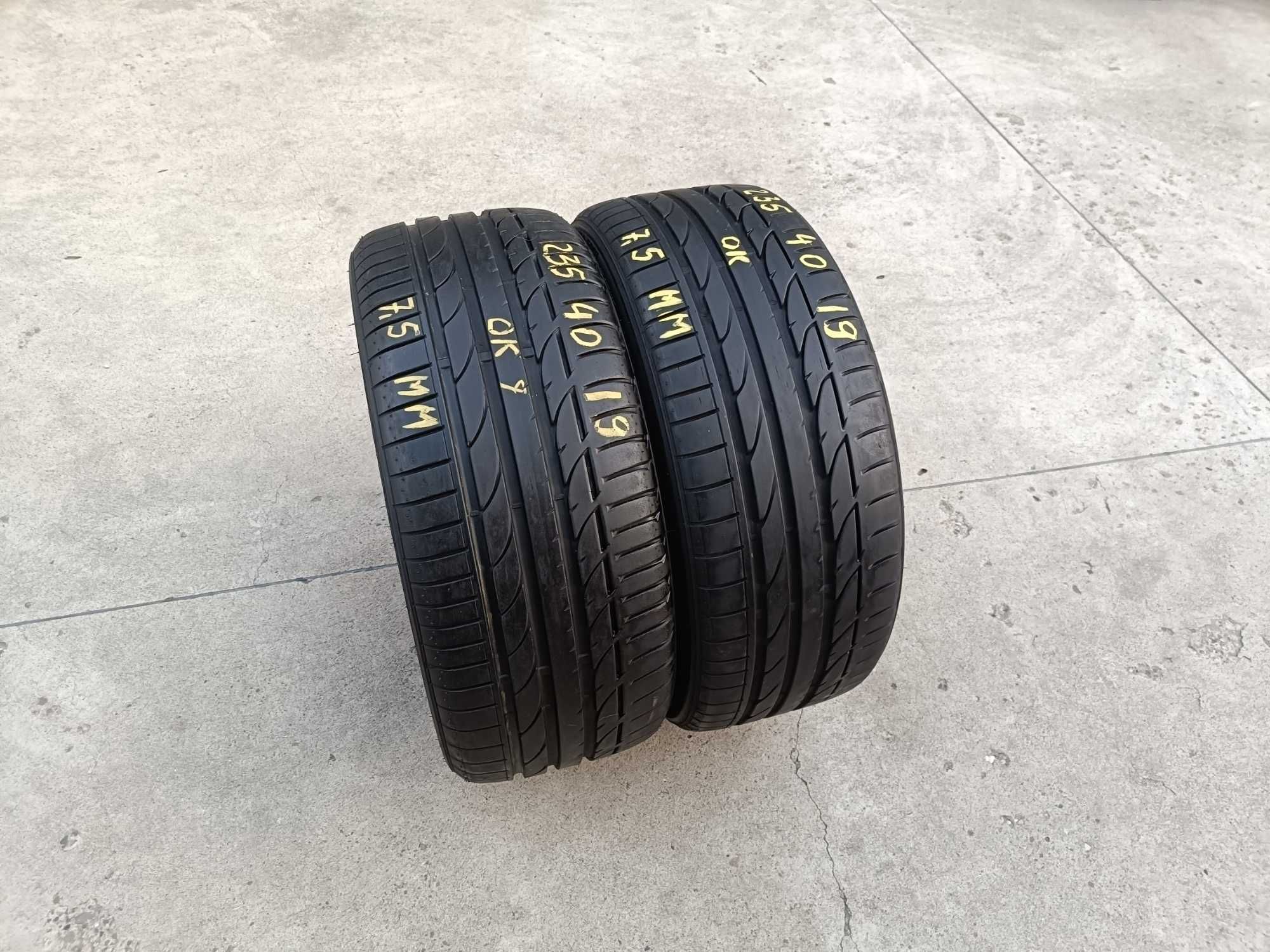Doua anvelope vara 235 40 19 bridgestone potenza S001 profil 7,5 mm