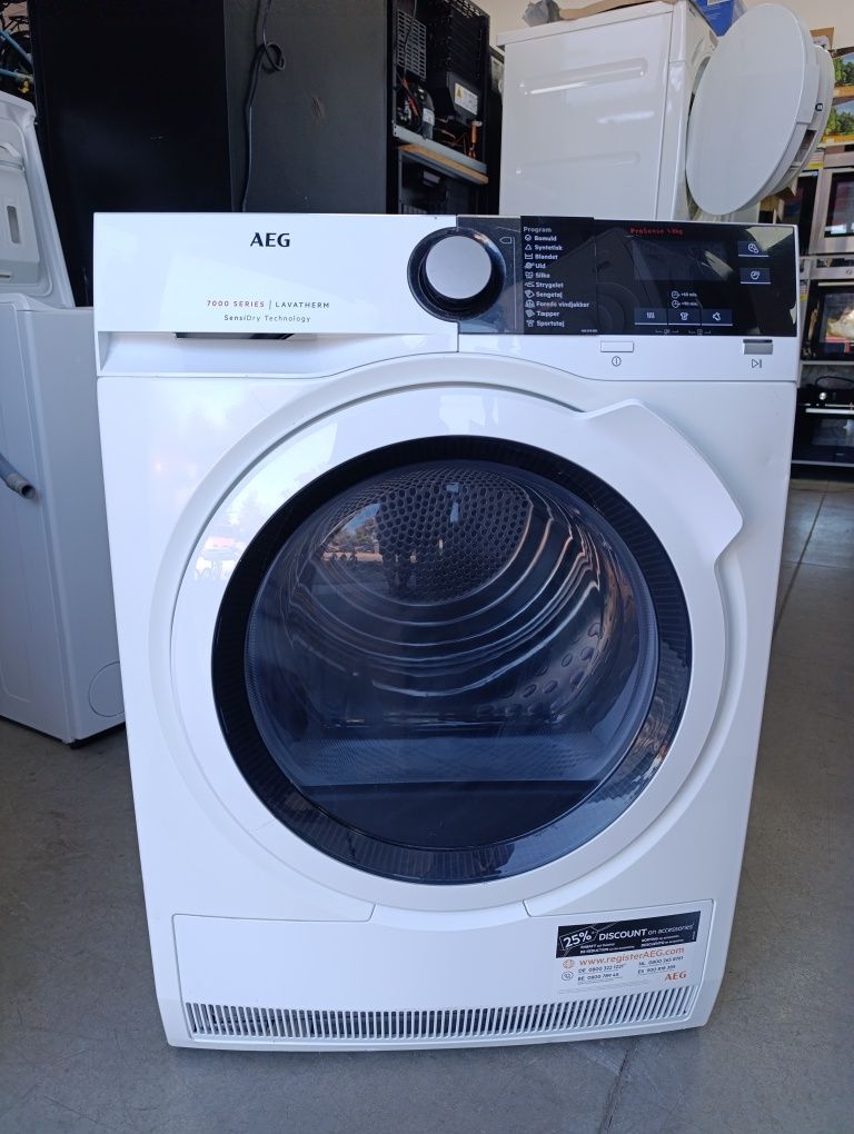 Сушилня AEG SERIES 7000 Капацитет на сушене 8кг
Енергиен клас А+++
Про