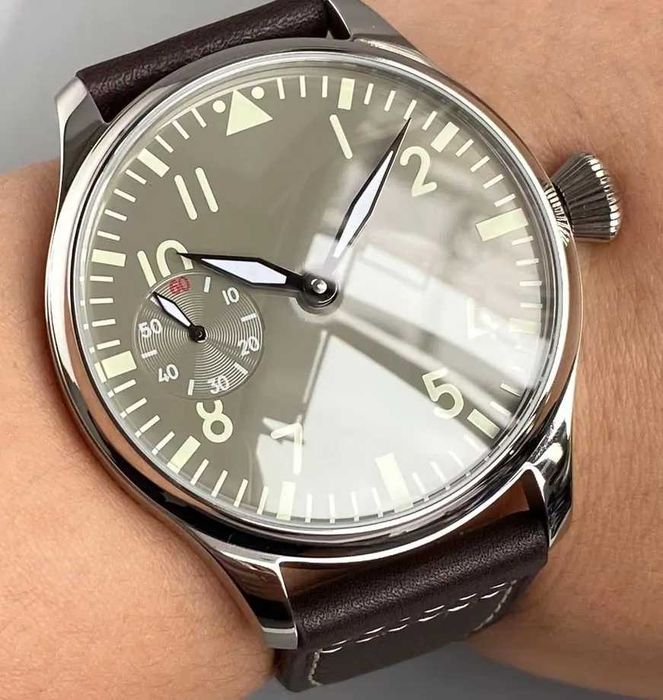 Ceas Parnis Pilot Aviator 44 mm mecanic Asian Unitas 6497