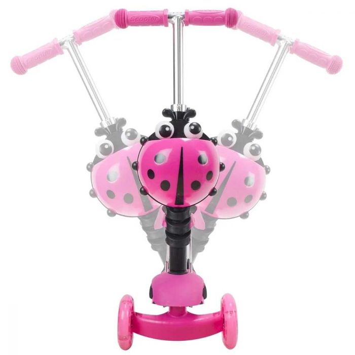 Trotineta 3 roti silicon cu lumini reglabila