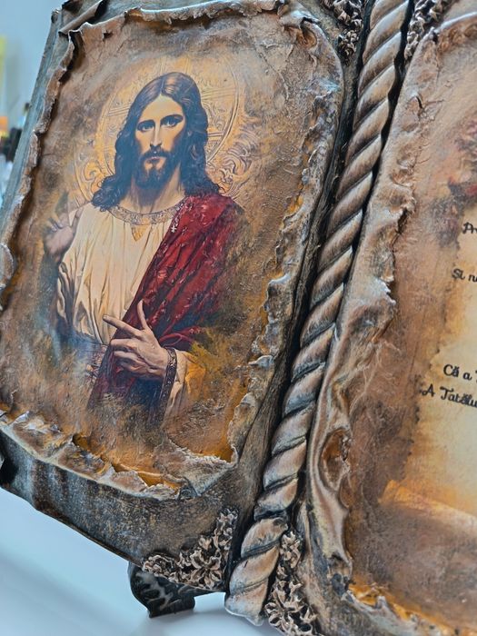 Tablou-icoană tip carte cu suport